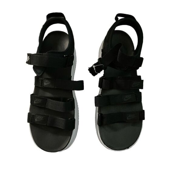 Nike Icon Classic Platform Women's Sandals in Black & White Size 11 - Picture 4 of 6